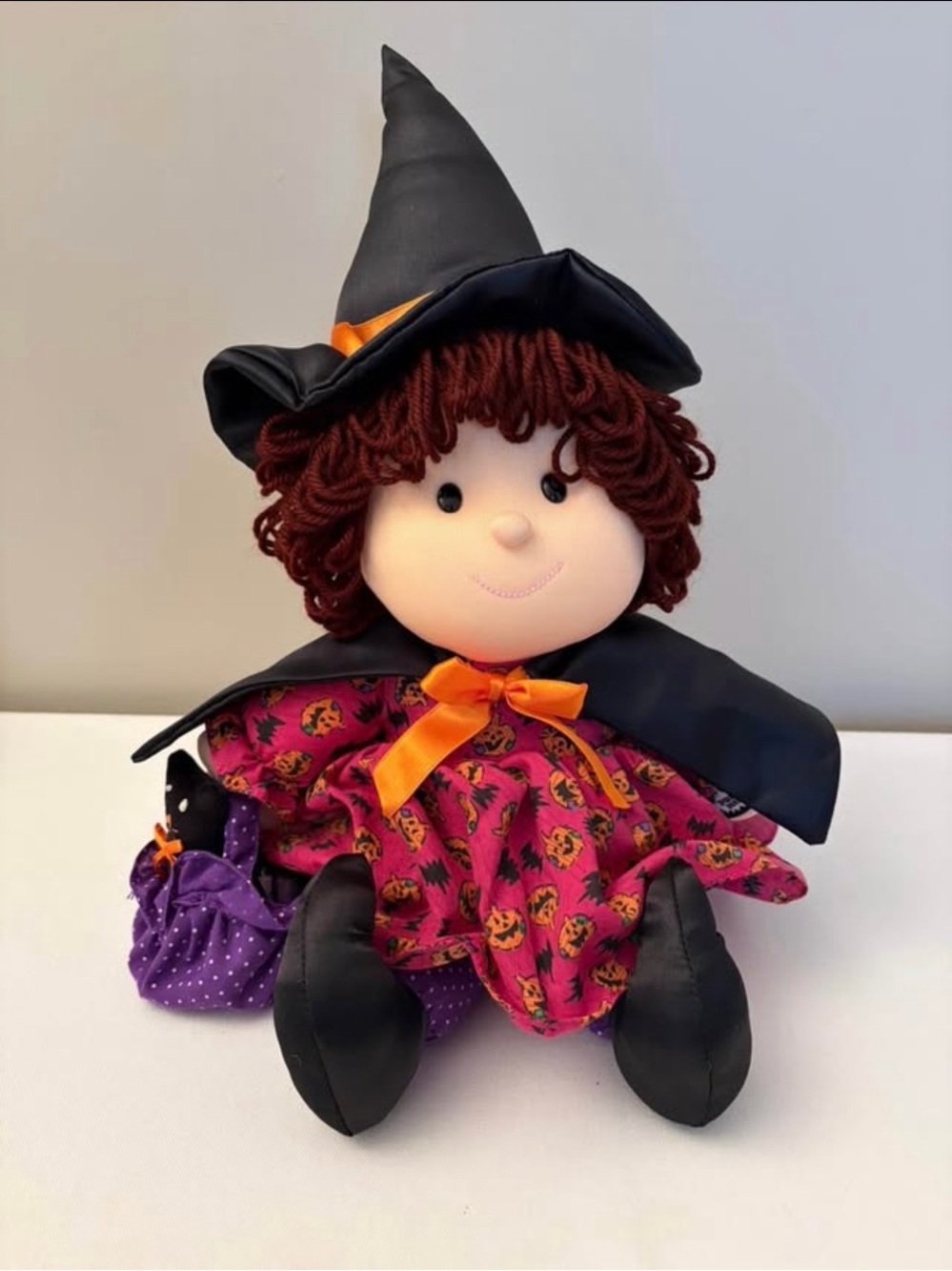 Vintage 90s Dan Dee Animated Witch Plush - Halloween Decor